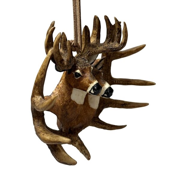 Whitetail Buck & Doe Ornament Christmas Hanging Decoration Cabincore Rustic - Picture 4 of 6
